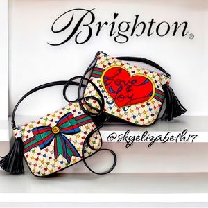 NWT Brighton Limited Edition Love & Joy Bow Crossbody Tassel Purse/Bag w/ Strap